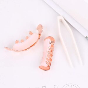 PRETYZOOM Rose Gold Plated Hip Hop Tooth Grillz Cap Top and Bottom Grill Set Vampire Fangs Teeth Grillz