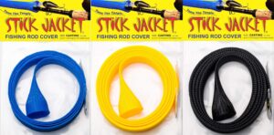 rite-hite orin briant stick jacket fishing rod covers 3 pack - casting blue, yellow, & black; keep your rod safe and from getting tangled…