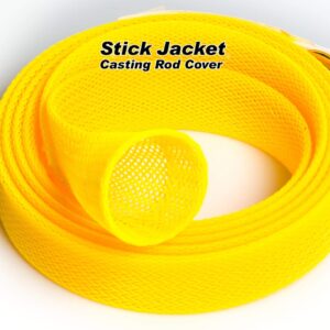 RITE-HITE Orin Briant Stick Jacket Fishing Rod Covers 3 Pack - Casting Blue, Yellow, & Black; Keep Your Rod Safe and from Getting Tangled…