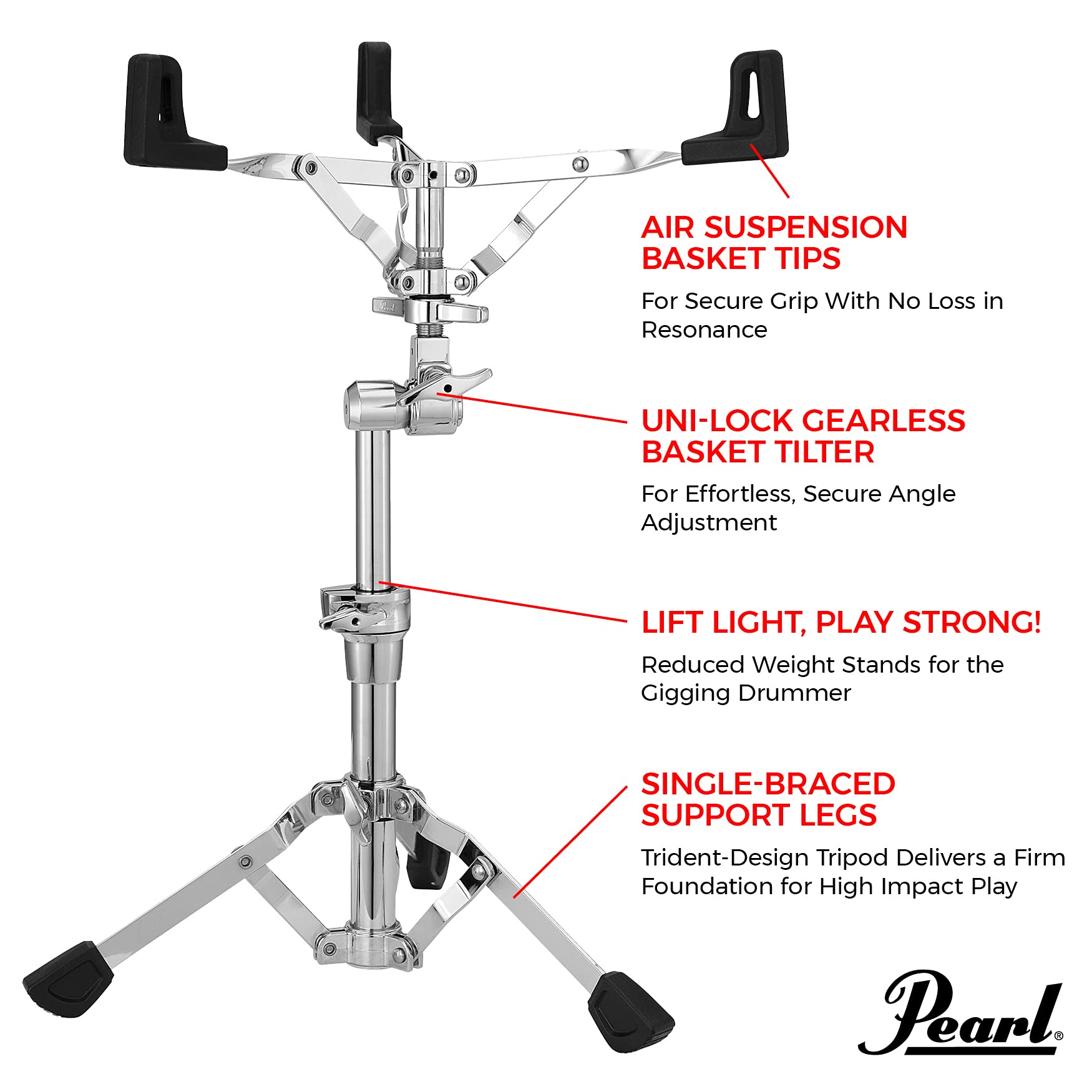 Pearl Drum Hardware Pack, 4 Pc Set (HWP930S)