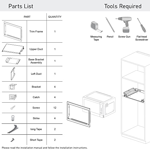 Panasonic 24-inch Microwave Trim Kit, Stainless Steel, for use with 1.2 cu ft NN-CD87KS Panasonic Microwave Oven – NN-TK81KCS