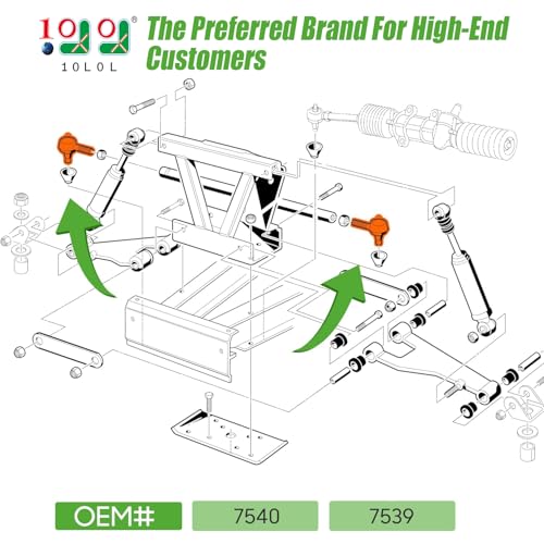10L0L Golf Cart Tie Rod End Kit for Club Car DS 1976-2008 Gas & Electric, Left-Hand & Right-Hand Thread Ball Joint, OEM# 7539 7540