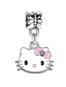 labenie dangle kitty charm with pink bow