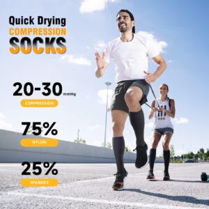 bropite Compression Socks for Women & Men Circulation-Support Knee High Socks 20-30 mmhg-Best for Running,Medical,Nurse,Travel