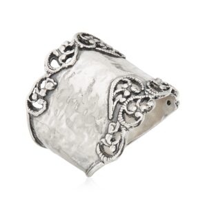 Ross-Simons Sterling Silver Filigree-Edge Ring. Size 5