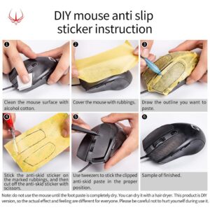 Hotline Games HOTLINEGAMES New 2.0 DIY Version Mouse Anti Slip Grip Tape for Gaming Mouse Skins,Sweat Resistant,Cut to Fit,Easy to Apply,Professional Mice Upgrade Kit