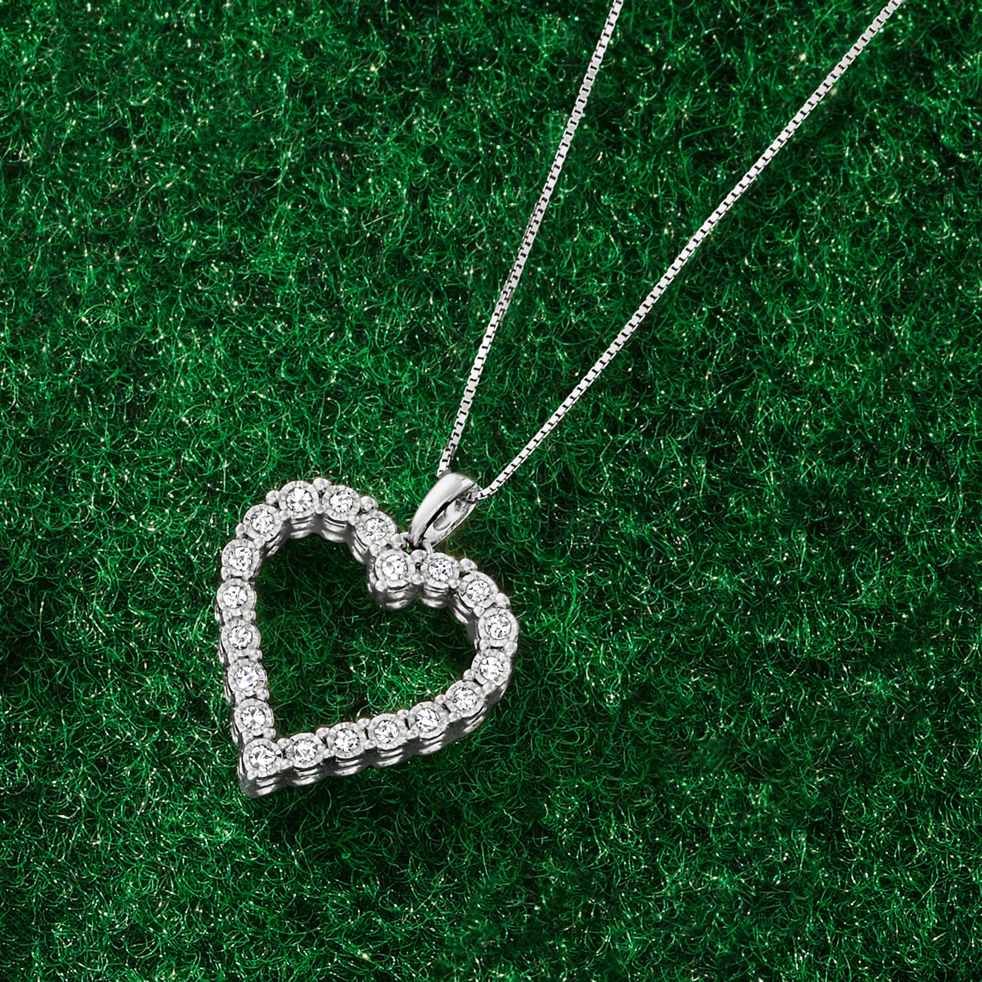 Ross-Simons 0.30 ct. t.w. Diamond Heart Pendant Necklace