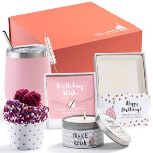 Happy Birthday Gifts for Women – Woman Gift Basket Set, Bday Box, Unique Friendship Care Package, Female Presents, Surprise Delivery Boxes - Fun Ideas for Her, Mom, Daughter, Sister, Wife, Friend