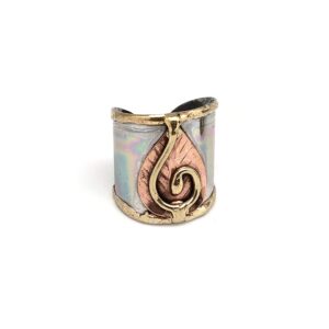 anju jewelry mixed metal cuff ring