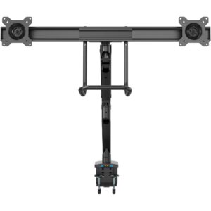 StarTech.com Desk Mount Dual Monitor Arm with USB & Audio - Slim Adjustable Dual Monitor VESA Mount for up to 32" (17.6lb/8kg) Displays - Ergonomic Articulating - C-Clamp/Grommet (ARMSLIMDUAL2USB3)