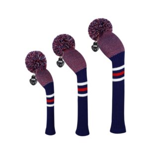 scott edward golf headcovers for woods set of 3 fits well driver(460cc) fairway wood and hybrid(ut) the perfect change for golf bag