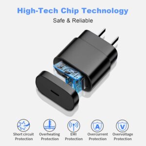 Type C Super Fast Charger, 25W PD USB C Wall Charger Block with 6FT USB C Cable Compatible with Galaxy S23 S22 S21 S20 Plus Ultra, Note 20 19 18 S10 S9 S8