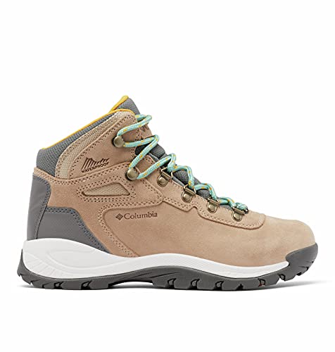 Columbia womens Newton Ridge Plus Waterproof Amped Boot Hiking Shoe, Oxford Tan/Dusty Green, 7 Wide US