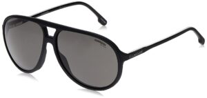 carrera modern pilot sunglasses, black/grey shaded, 61