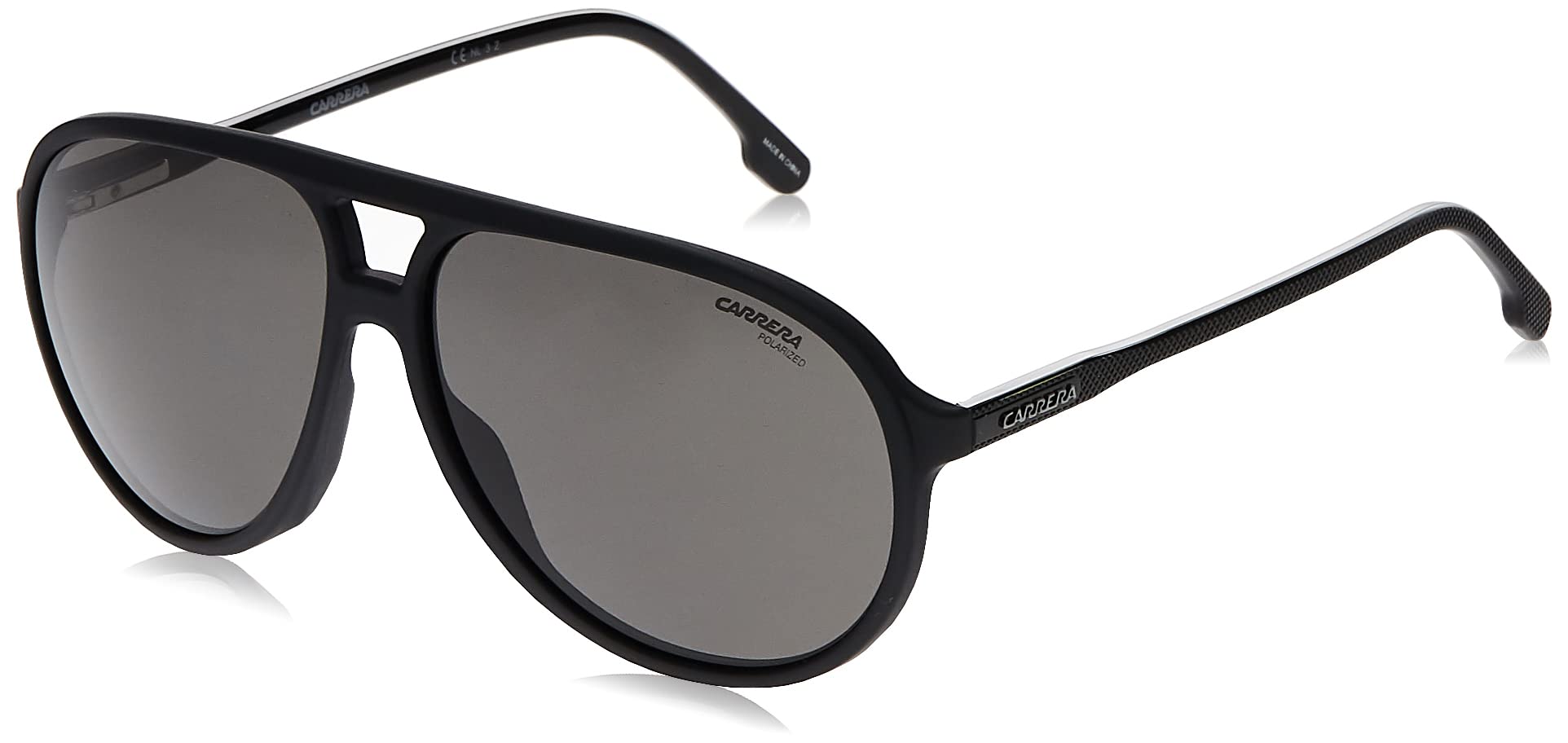 Carrera Modern Pilot Sunglasses, Black/Grey Shaded, 61