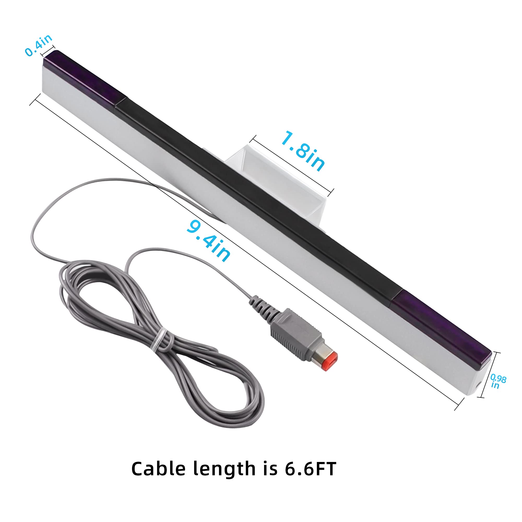 Xahpower Sensor Bar for Wii, Replacement Wired Infrared Ray Sensor Bar for Nintendo Wii and Wii U Console