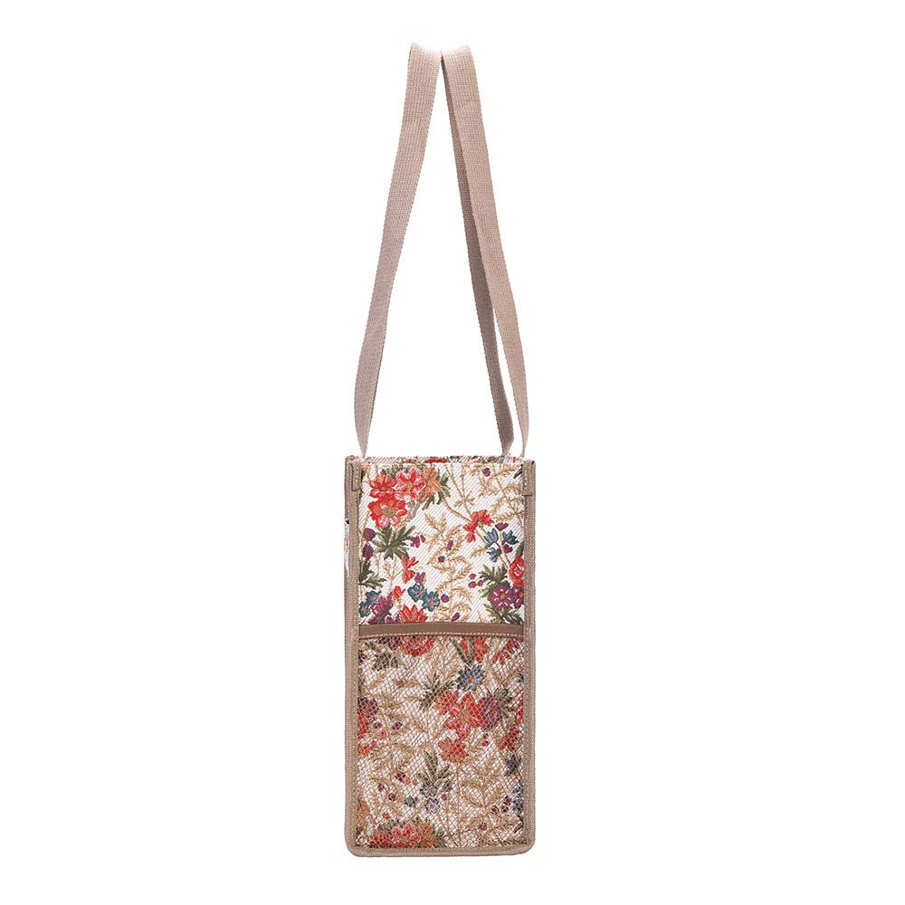 Signare Tapestry Shoulder Bag Shopping Bag for Women withFlower Meadow Design