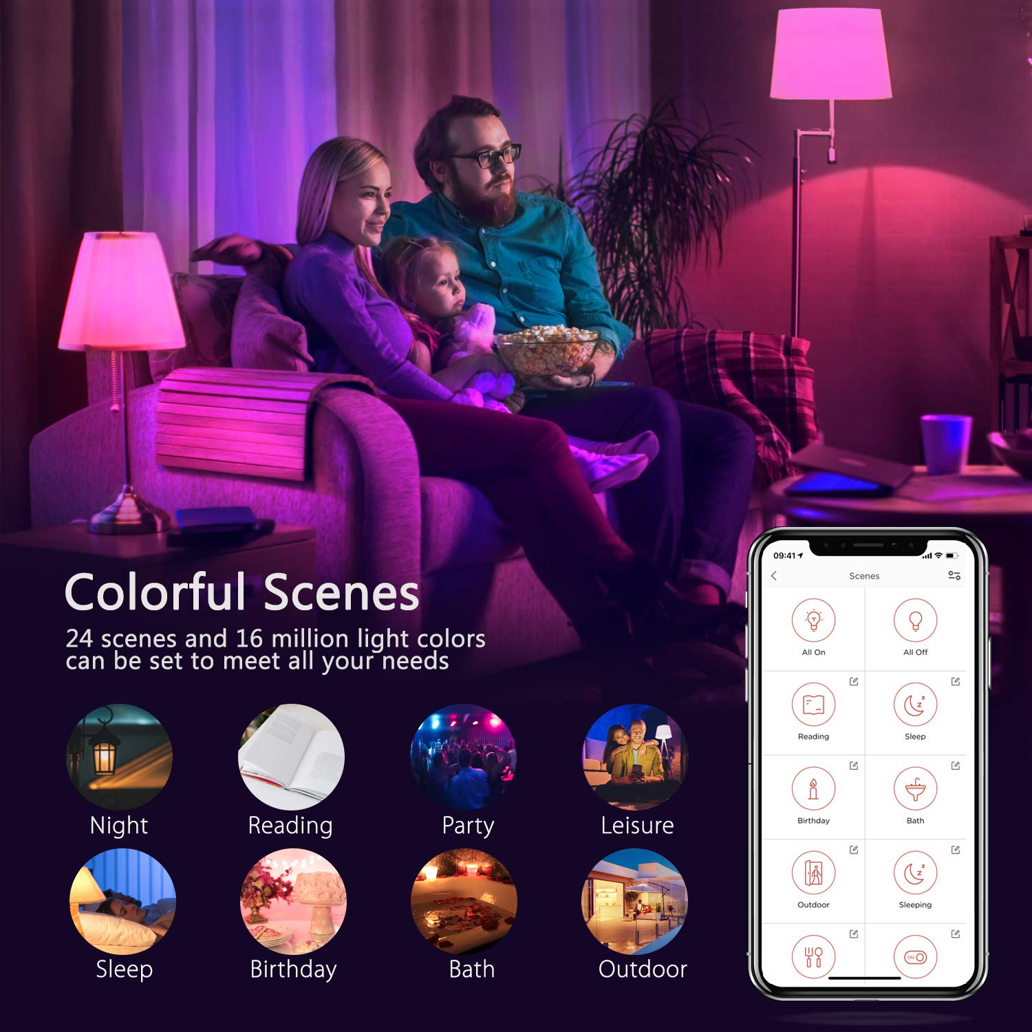 Sengled Zigbee Smart Light Bulbs, Smart Hub Required, Work with SmartThings and Echo with built-in Hub, Voice Control with Alexa and Google Home, Color Changing E12 Candelabra Light Bulbs 40W 2 Pack