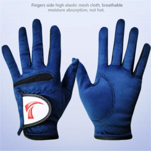 Women Golf Gloves Outdoor Sports Golf Gloves Super Fiber Cloth Elastic Breathable Lady 1Pair Golf Gloves