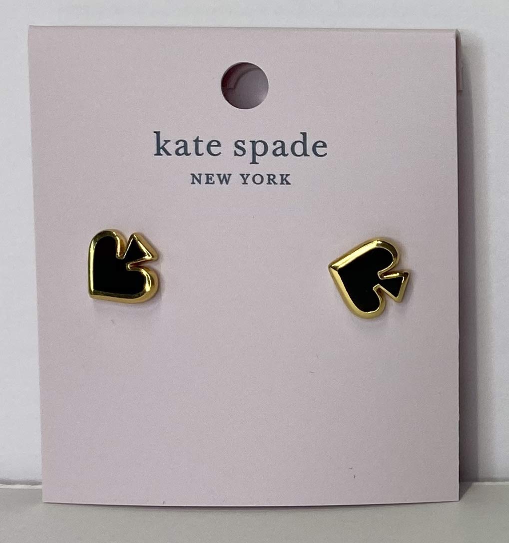 Kate Spade New York Everyday Spade Stud Earrings (Black)