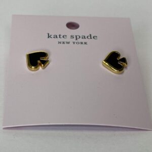 Kate Spade New York Everyday Spade Stud Earrings (Black)