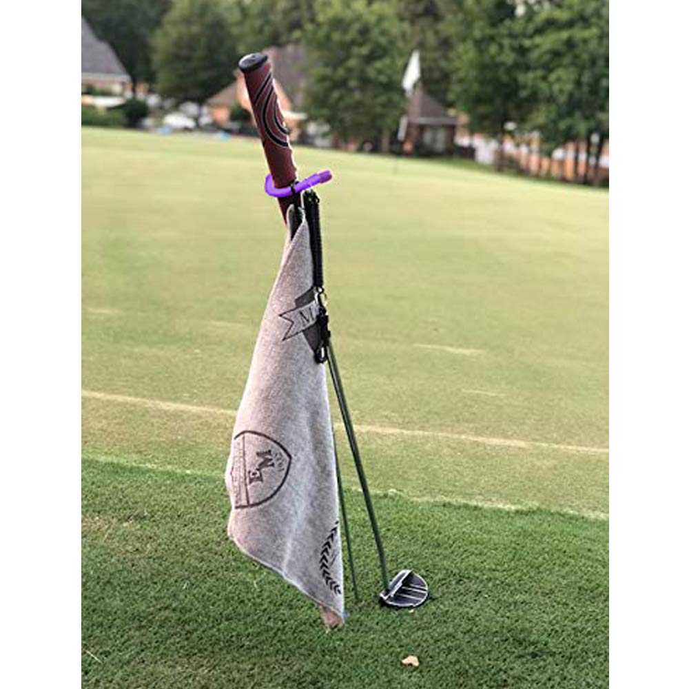 Mobile Pro Shop V-Shaped Golf Club Stand Keeps Your Clubs Clean, Dry & Visible, Made of Highly Durable Stainless Steel - Easy to Carry Golf Club Holder