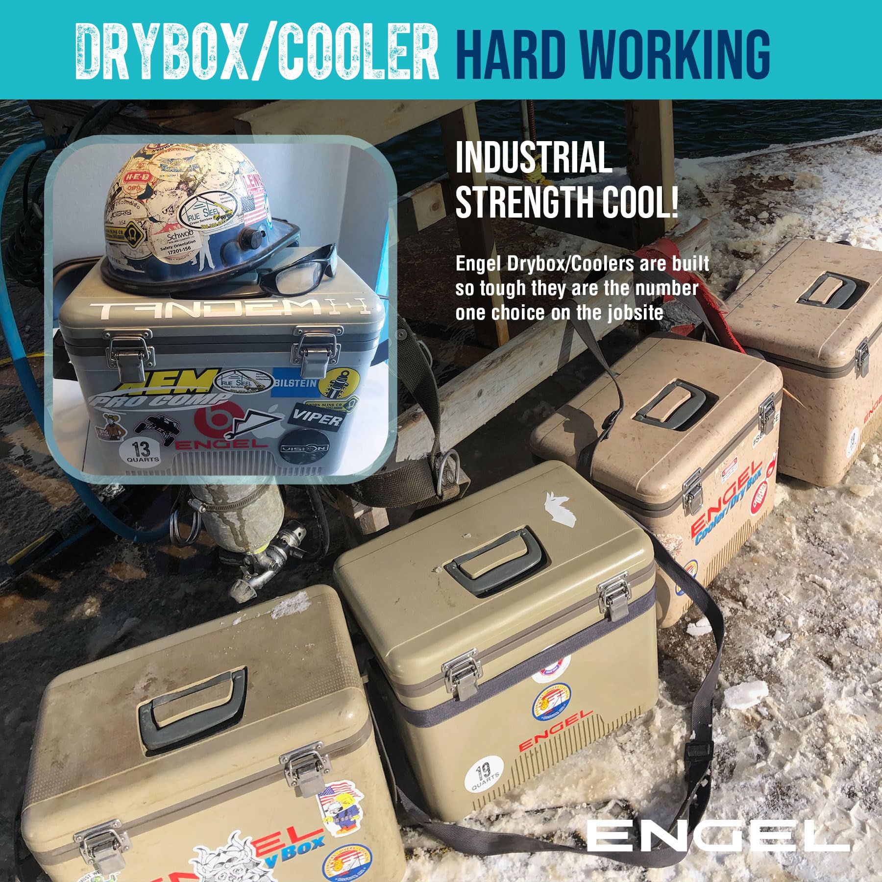 Engel UC30 30qt Leak-Proof, Air Tight, Drybox Cooler and Hard Shell Lunchbox for Men and Women in Seafoam