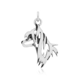 sterling silver chinese crested pendant only