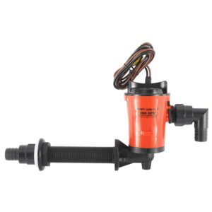 Livewell Pump, 12V 800GPH 4.0A Live Bait Tank Aerator Submersible Cartridge Boat Bilge Pump