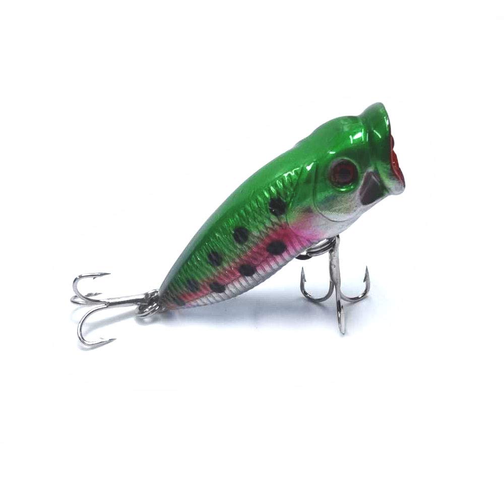 n/c SEASKY Fishing Plug Lures Micro Popper Topwater Trout Attack in Freshwater (Green)