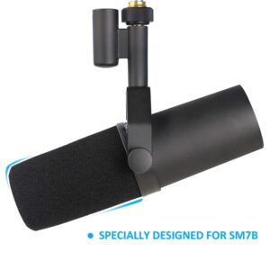 YOUSHARES SM7B Pop Filter for Shure SM7B Mic, SM7B Windscreen Compatible with Shure SM7B Dynamic Vocal Microphone. RK345 and A7WS windscreen Replacement