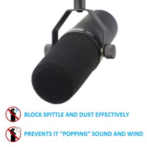 YOUSHARES SM7B Pop Filter for Shure SM7B Mic, SM7B Windscreen Compatible with Shure SM7B Dynamic Vocal Microphone. RK345 and A7WS windscreen Replacement