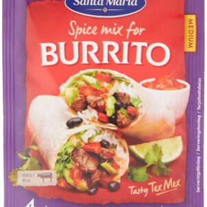 Santa Maria Burrito Seasoning Spice Mix - Mexican Seasoning for Beef Buritto, Chicken Buritto, Vegan Buritto, Breakfast Buritto - 0.98 Oz