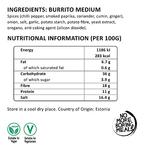 Santa Maria Burrito Seasoning Spice Mix - Mexican Seasoning for Beef Buritto, Chicken Buritto, Vegan Buritto, Breakfast Buritto - 0.98 Oz