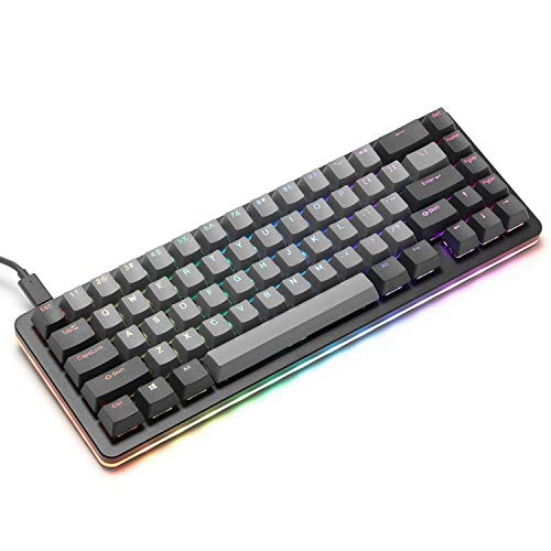 Drop ALT Mechanical Keyboard — 65% (67 Key) Gaming Keyboard, Hot-Swap Switches, Programmable Macros, RGB LED Backlighting, USB-C, Doubleshot PBT, Aluminum Frame (Halo True, Black)