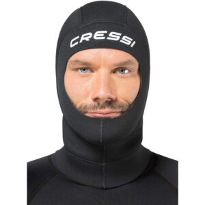 Cressi Solo Hood w/Bib 2 mm, Black, XL