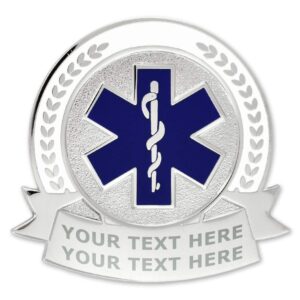 pinmart's ems emt medical healthcare doctor engravable personalized lapel pin