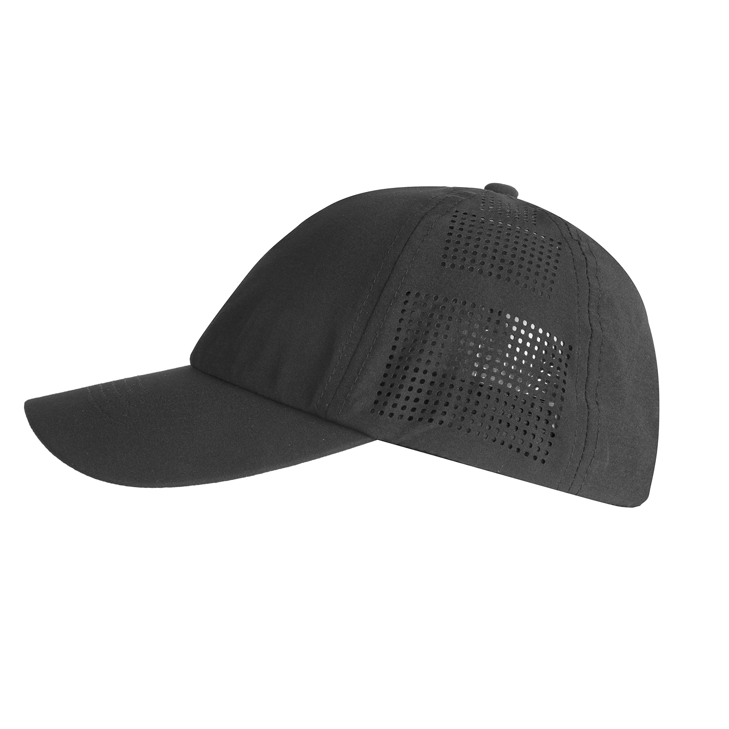 Women Quick Drying Baseball Cap Sun Hats Mesh Lightweight UV Protection for Outdoor Sports - Multiple Colors (#1 Black)