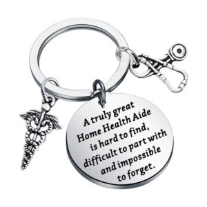 seiraa home health aide gifts a truly great home health aide is hard to find keychain gift for nurse practitioner nurses aide (home health aide keychain)