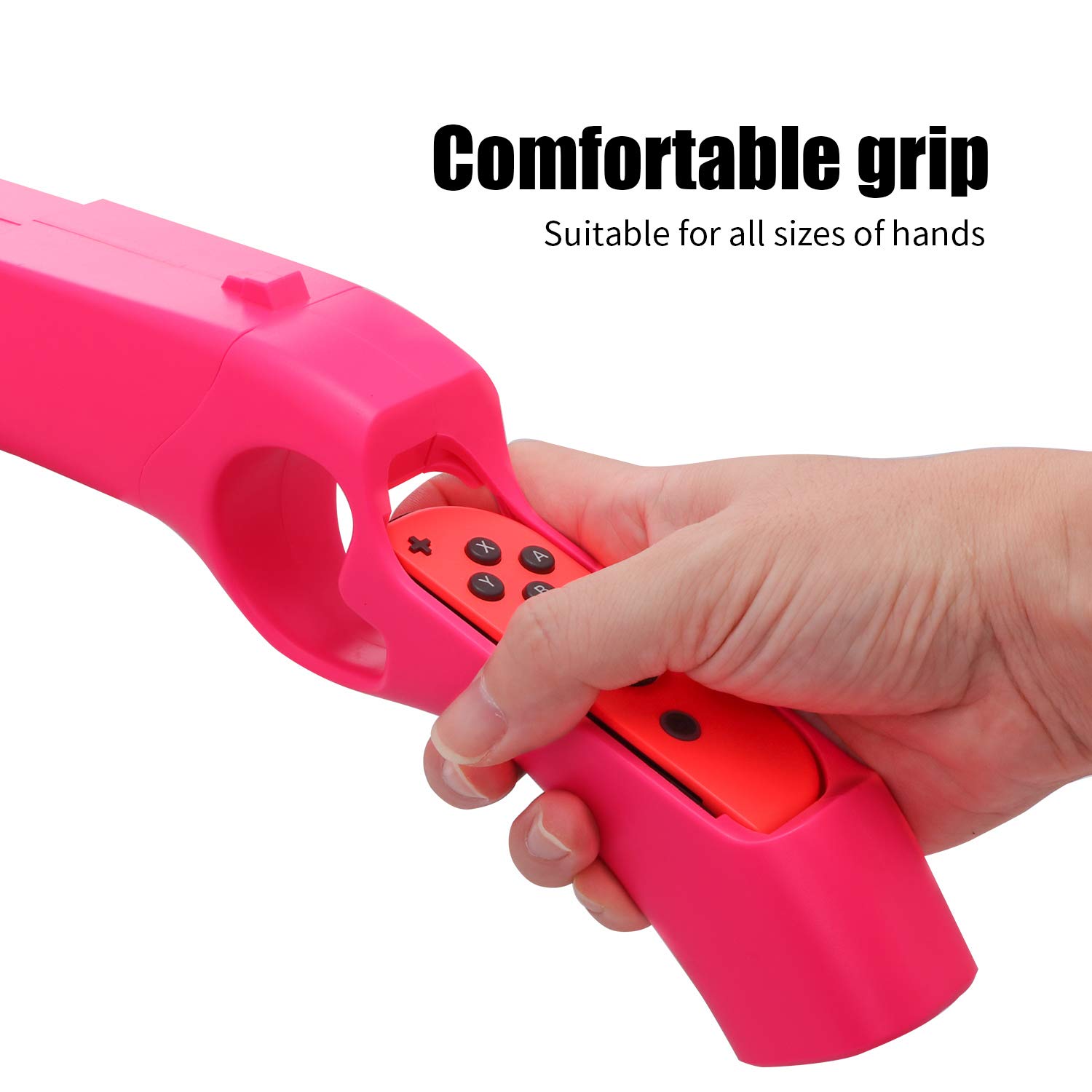 HEATFUN Game Gun Controller Compatible with Switch Shooting Games Wolfenstein 2: The New Colossus, Big Buck Hunter Arcade - Switch and Other Shooting Games - Pink (1 Pack)