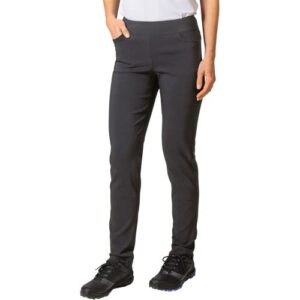 SLIM-SATION Women's Golf Regular Pull-On Straight-Leg Pant with Pockets (Charcoal, 14)