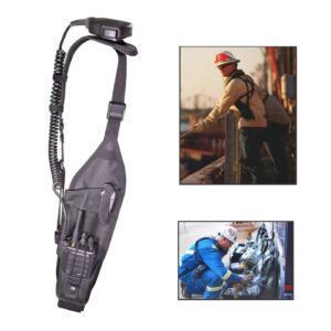 USH-300R Radio Shoulder Holster Right Side Chest Harness with an Adjustable Radio Pouch fits All Motorola ICOM Vertex Two Way Radios 4-3/4' up to 9" Tall. Made in The USA by Holsterguy.