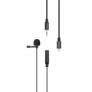 Saramonic Lavalier Microphone with Lightning for Apple iPhone, or iPad with a Built-in 6.6-Foot (2m) Cable (LavMicro U1A), Black