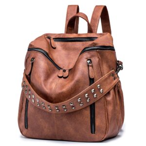 roulens women backpack purse fashion leather large ladies shoulder bags travel backpack purse for women