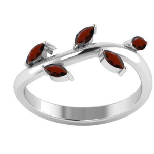 Shine Jewel 925 Sterling Silver Garnet Gemstone 925 Sterling Silver Wedding Anniversary Ring For Women (12)