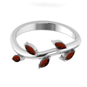 Shine Jewel 925 Sterling Silver Garnet Gemstone 925 Sterling Silver Wedding Anniversary Ring For Women (12)