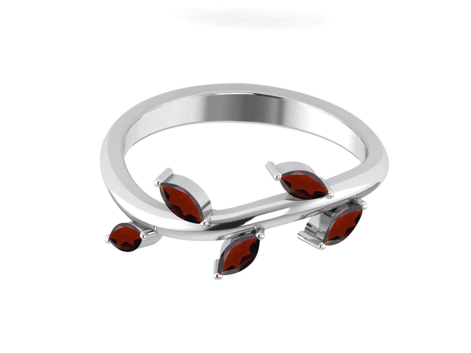 Shine Jewel 925 Sterling Silver Garnet Gemstone 925 Sterling Silver Wedding Anniversary Ring For Women (12)