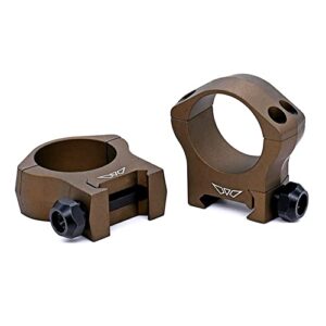 warne 7214bb mountain tech scope mounts, 7075/t6 aluminium, fits picatinny rails, 30mm scope rings, medium burnt bronze