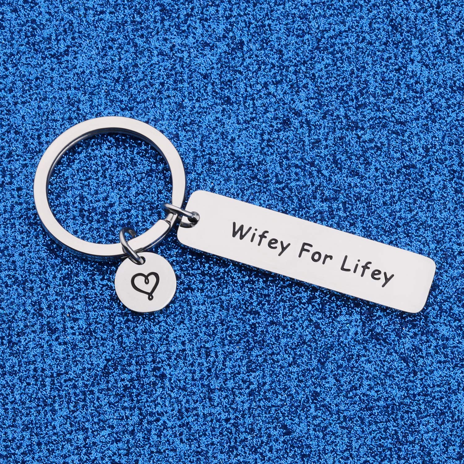 WUSUANED Groom to Bride Gift Wifey for Lifey Keychain Bride Gift for Wedding Day Wedding Jewelry (wifey for lifey keychain)