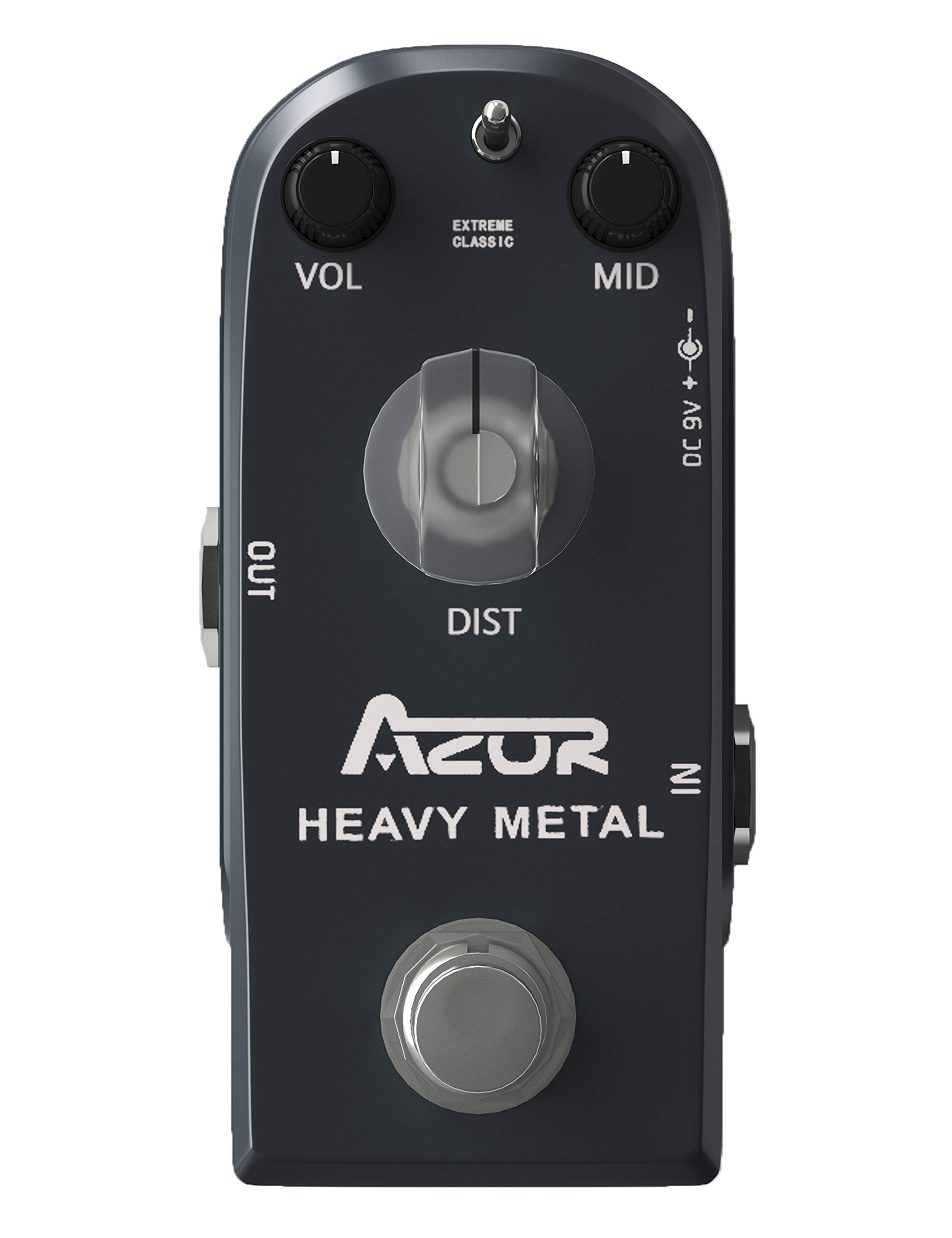 AZOR Heavy Metal Distortion Guitar Pedal 3 Modes Effect Controls for Electric Guitar True Bypass